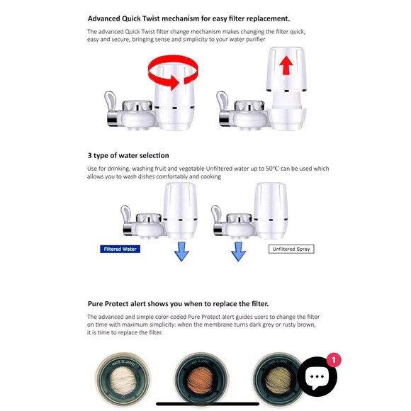 2 Faucet Water Purifiers - 5 Layer Filtration Carbon - Tap Water Purifiers - Picture 4 of 15